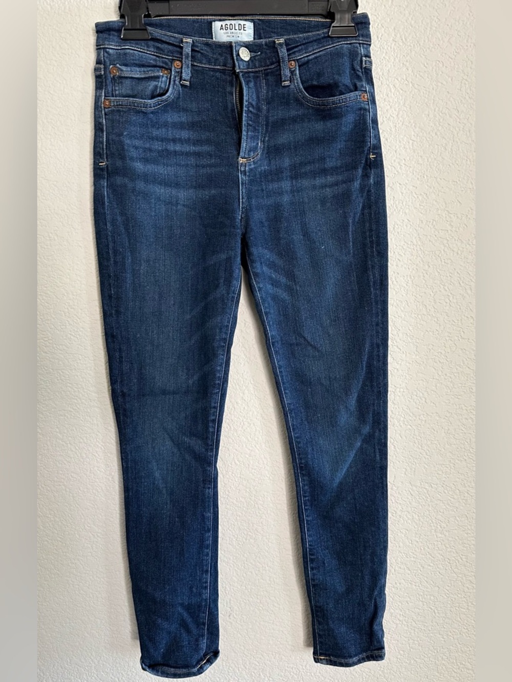AGOLDE Sophie Dark Blue High-Rise Skinny Jeans